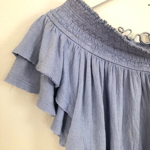 Free People Lavender Loose Fit Crop Top XS - Picture 2 of 7